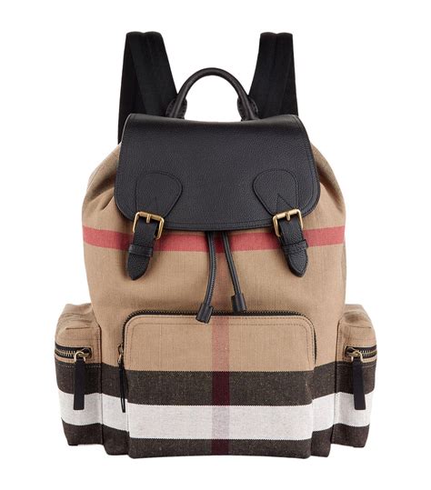 burberry large check canvas backpack|Burberry vintage check backpack.